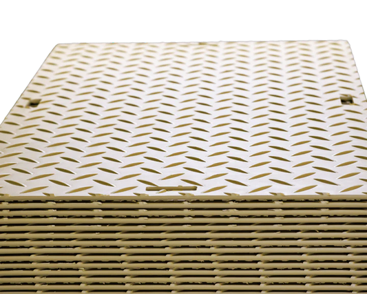 HDPE Ground Mat – Tan – 4′×8′ – 1/2″ | $249 → $229 per mat (10, 20, 30 Bundles)