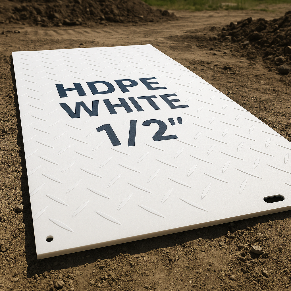 HDPE Ground Mat – White – 4′×8′ – 1/2″ | $249 → $229 per mat (10, 20, 30 Bundles)